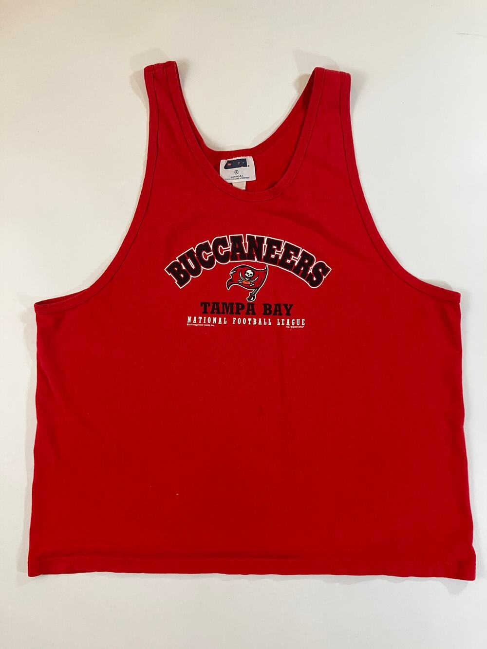 Vintage 2001 Tampa Bay Buccaneers Tank Top XL GSA Nutmeg Mills Made USA NFL